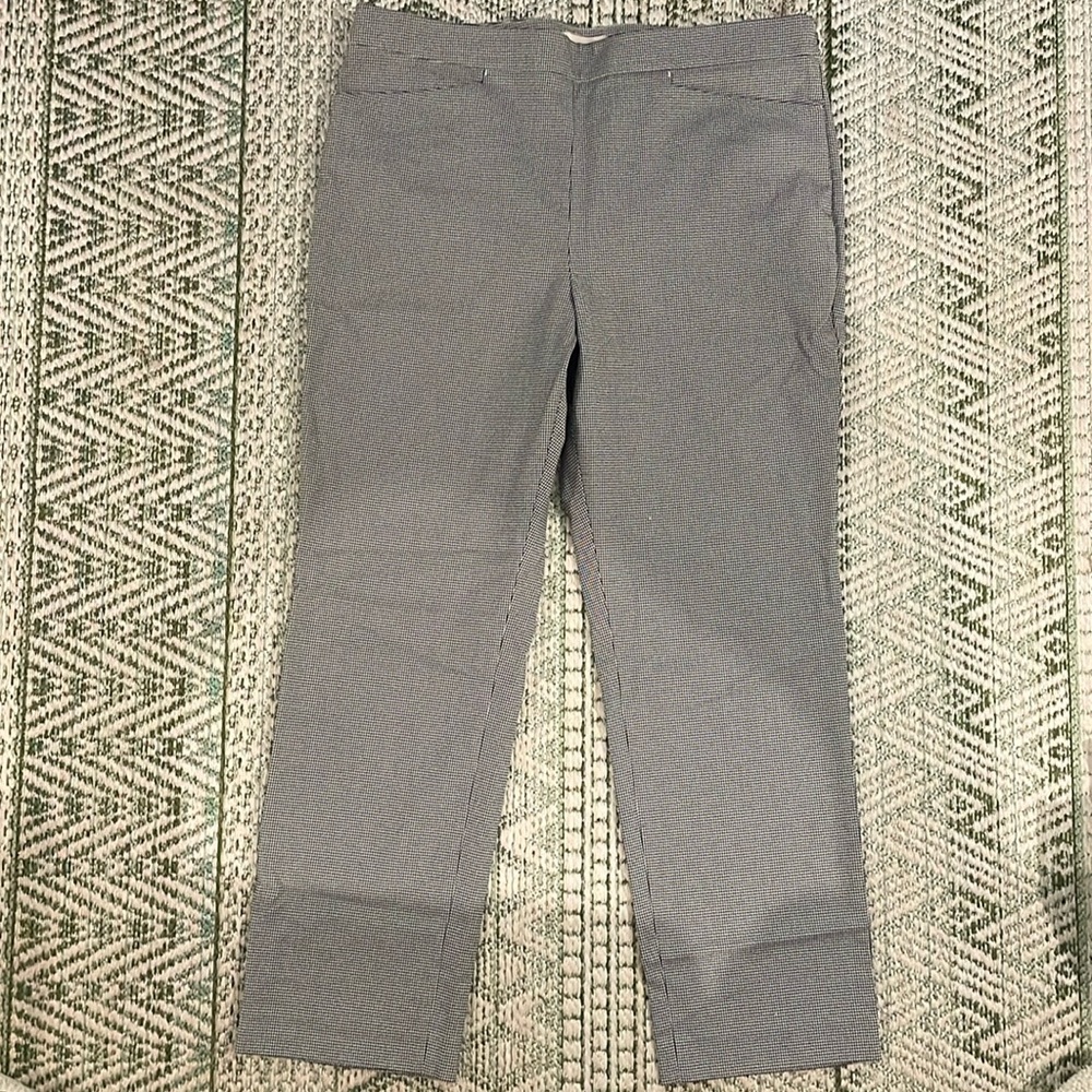 Loft sz12 houndstooth straight ankle pant
